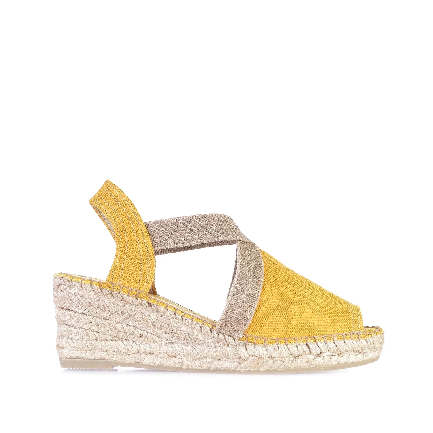 Plain Canvas Wedge Espadrille for Women - Breda-V