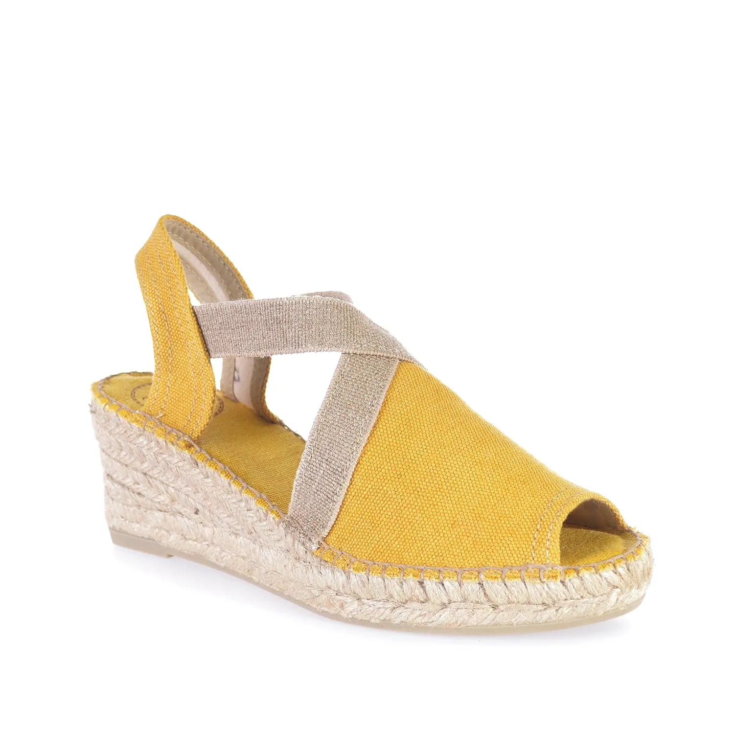 Plain Canvas Wedge Espadrille for Women - Breda-V