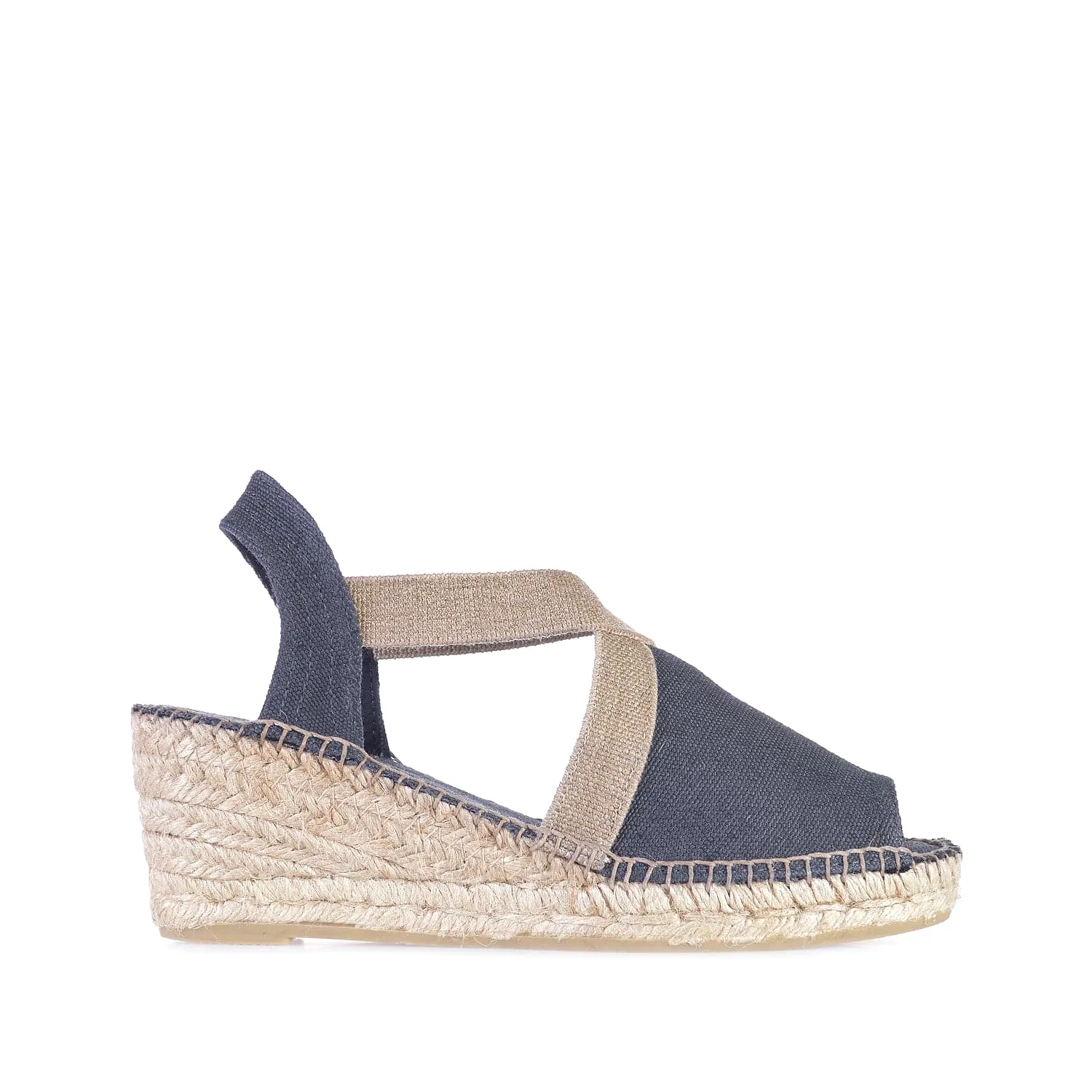 Plain Canvas Wedge Espadrille for Women - Breda-V