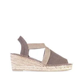 Plain Canvas Wedge Espadrille for Women - Breda-V