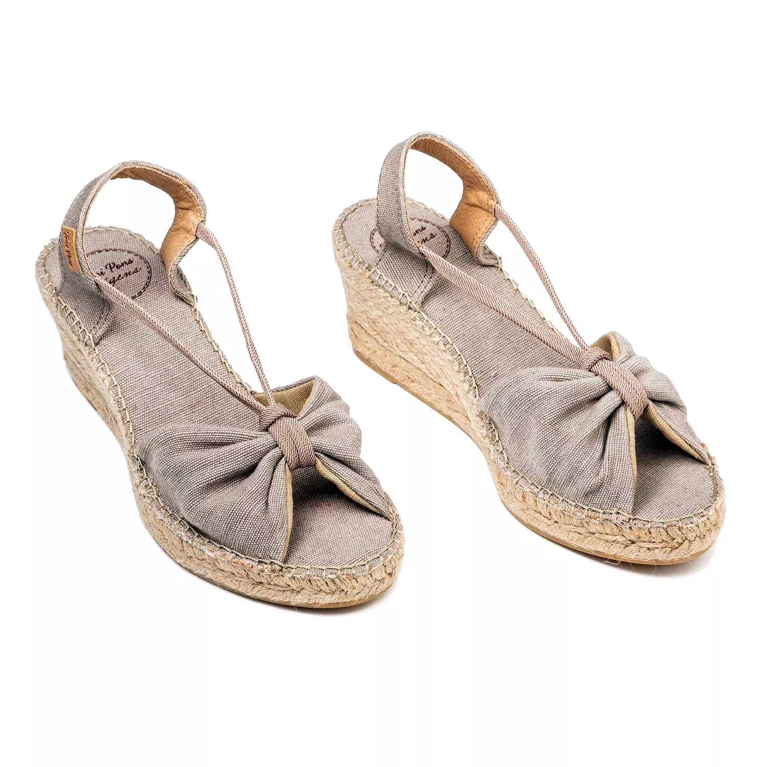 Plain Canvas Wedge Espadrille for Women - Sandy-V