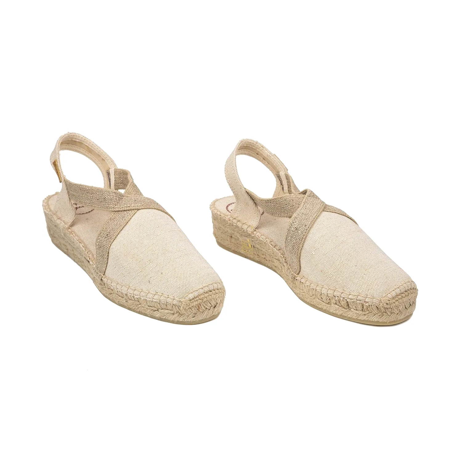 Plain Canvas Wedge Espadrille for Women - Verdi-V