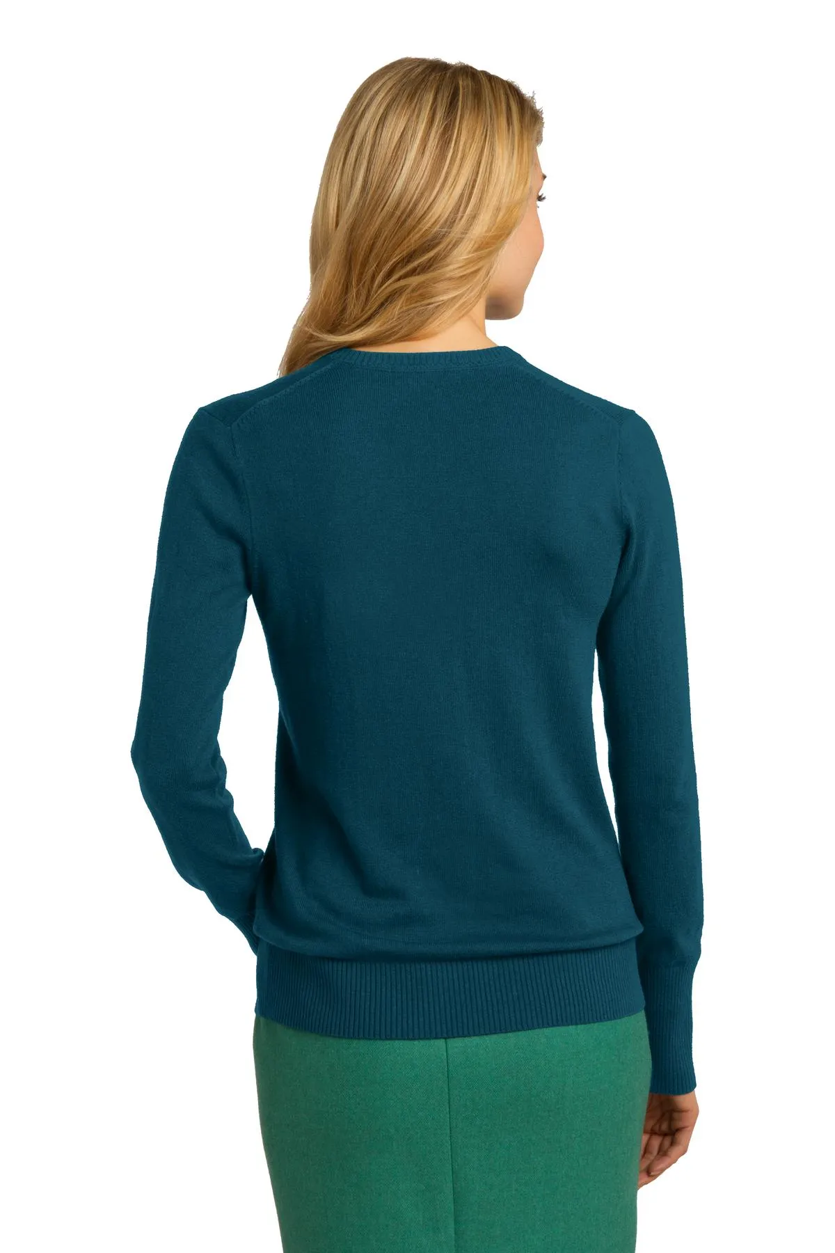 Port Authority Ladies V-Neck Sweater LSW285 Moroccan Blue