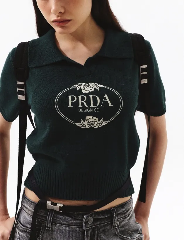 PRENDA FROM PLANT  |Cotton Logo V-neck & Crew neck