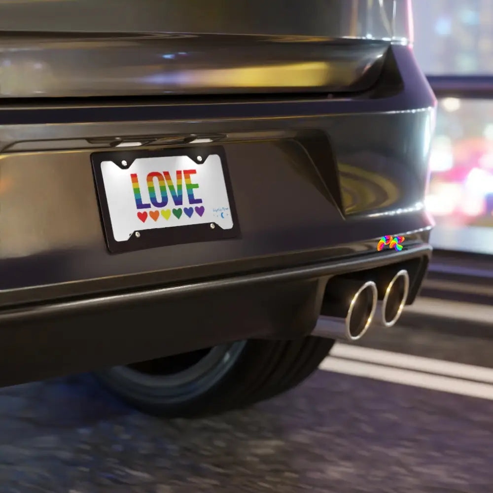 Pride/LGBTQ White Love Vanity Plate