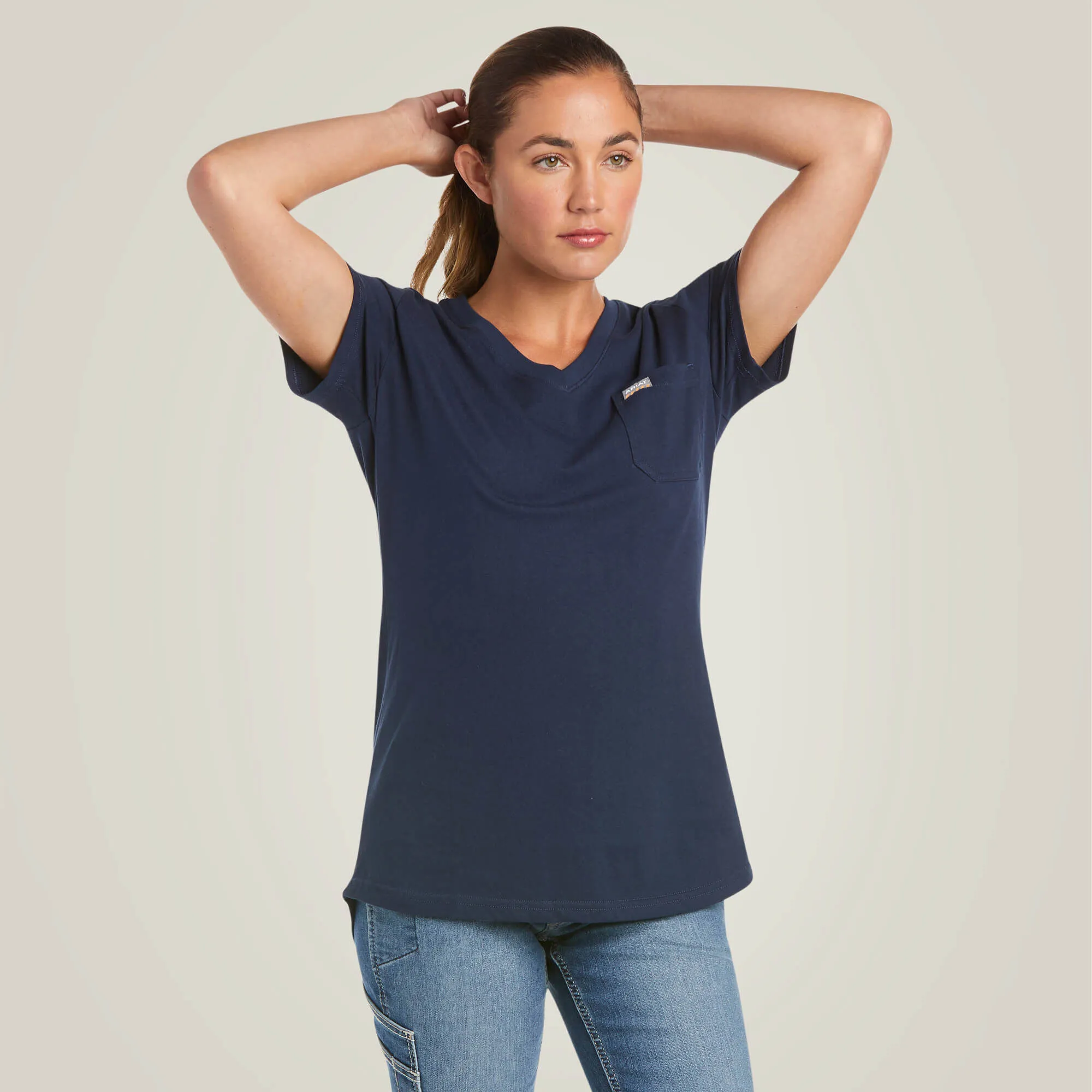 Rebar Cotton Strong V-Neck T-Shirt