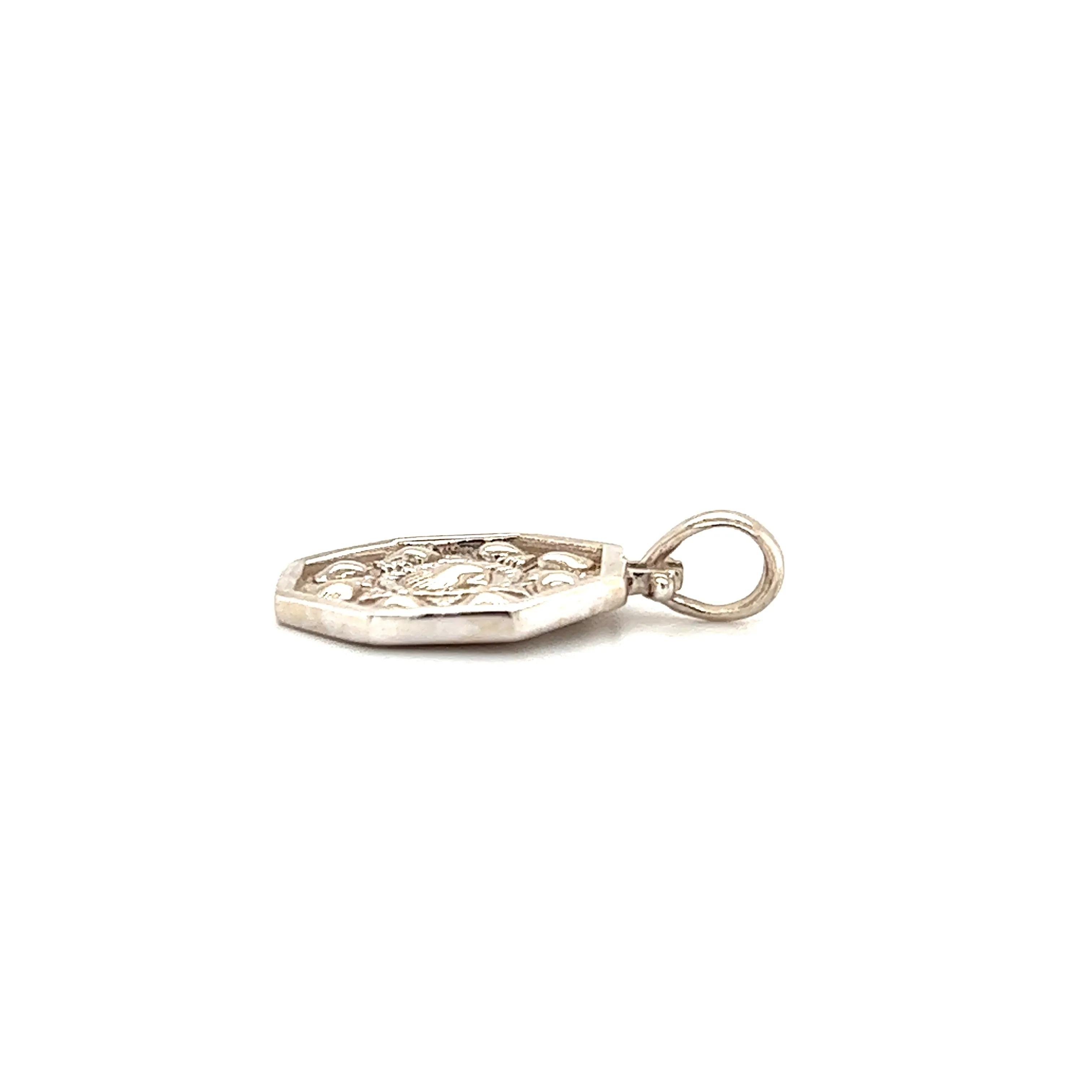 Sailor's Valentine Pendant in 14K White Gold