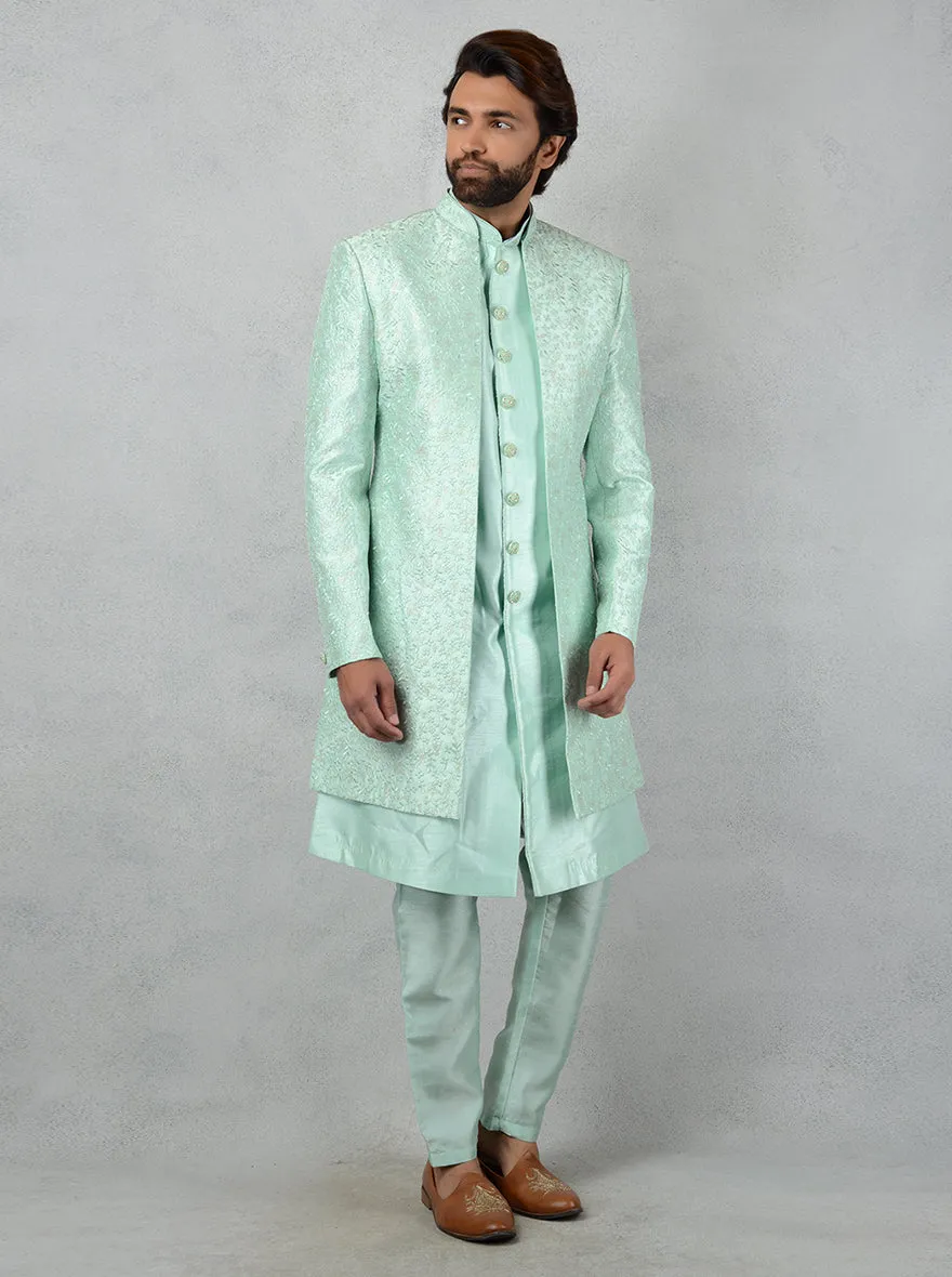 Sea Green Indowestern | TULA