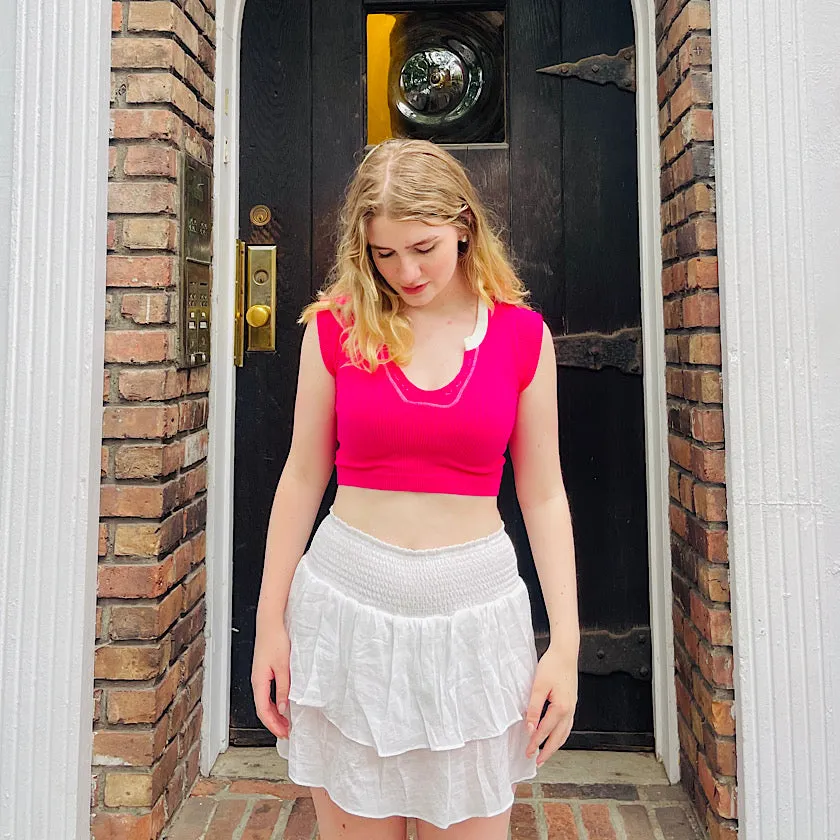 Seamless Hot Pink Crop Top