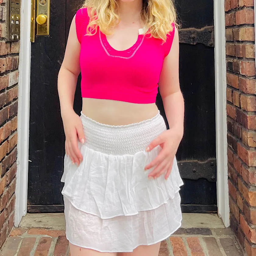 Seamless Hot Pink Crop Top