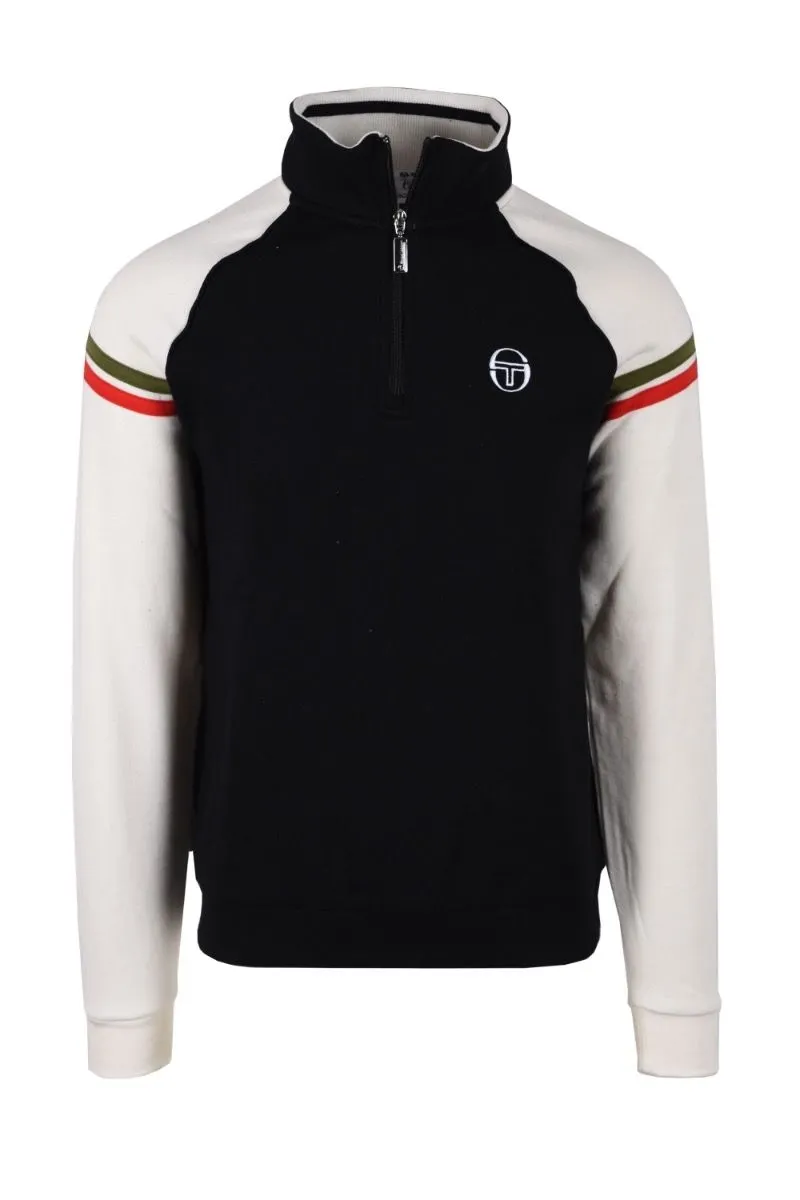 Sergio Tacchini Ascot Half Zip Sweatshirt Black/Gardenia