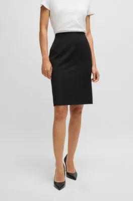 Slim-fit pencil skirt in virgin wool