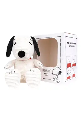 Snoopy - Sitting Corduroy - Cream In Gift Box - 27cm