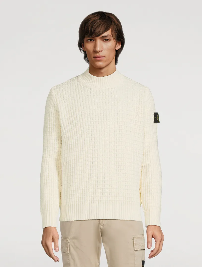 STONE ISLAND Wool Mockneck Sweater