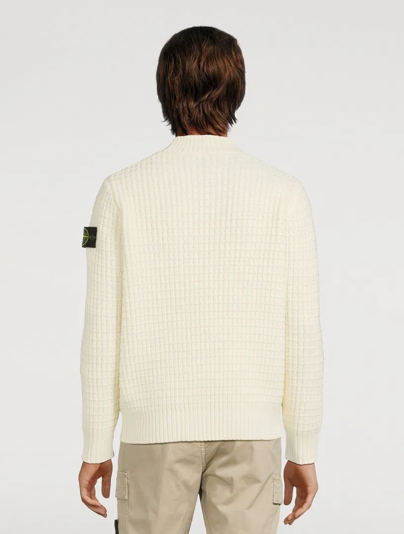 STONE ISLAND Wool Mockneck Sweater