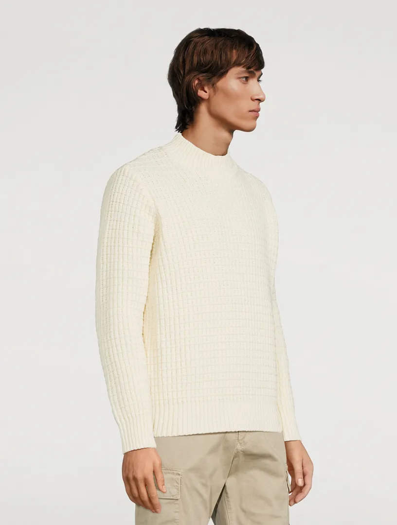 STONE ISLAND Wool Mockneck Sweater