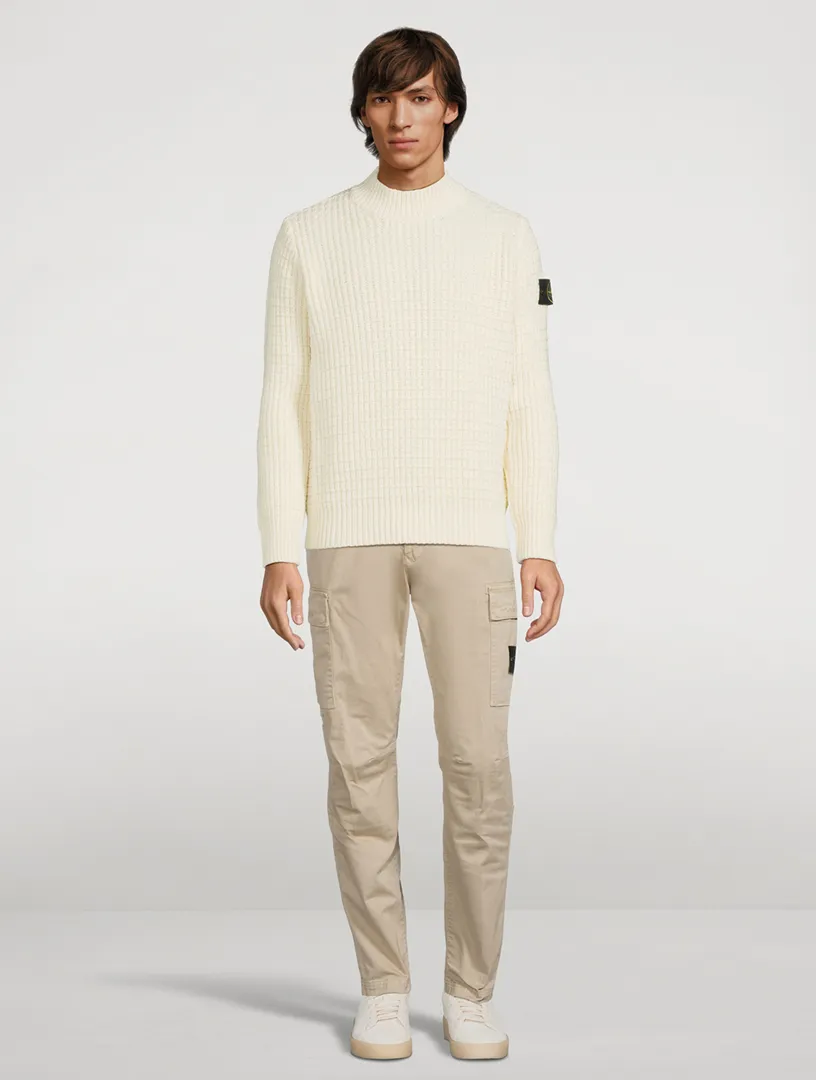 STONE ISLAND Wool Mockneck Sweater