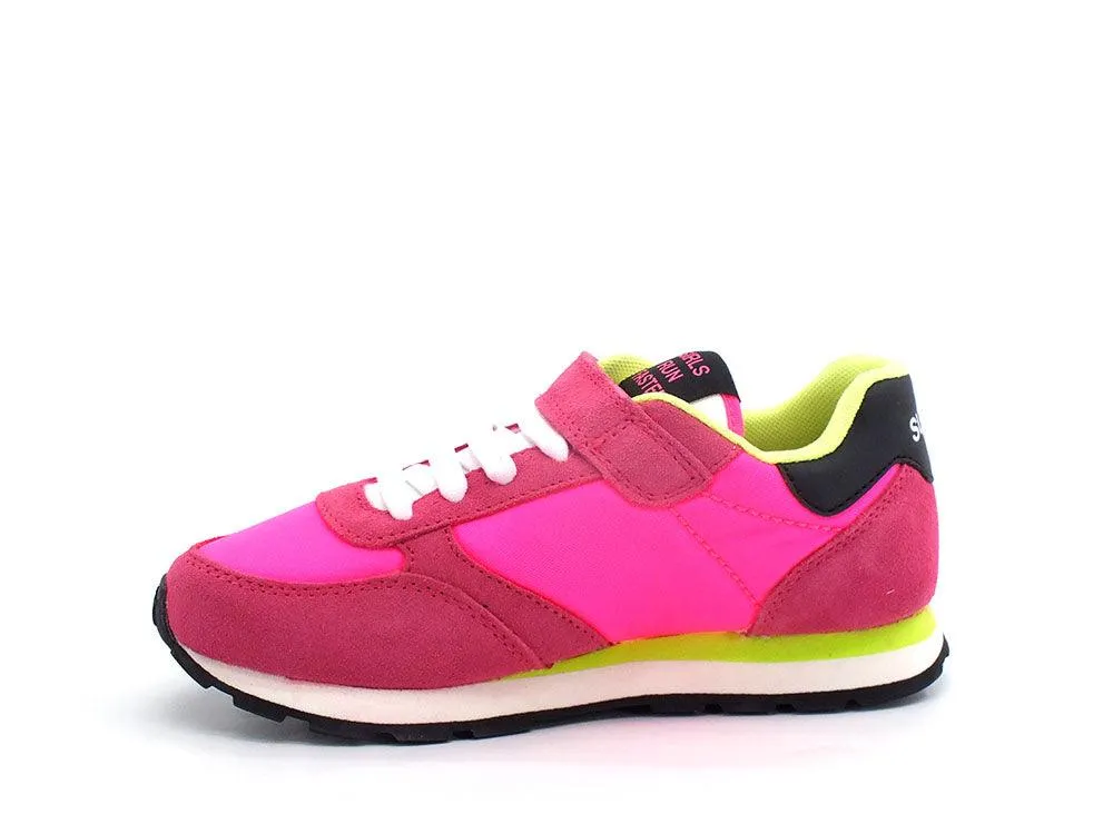 SUN68 Girl's Ally Solid Sneaker Bambino Fuxia Fluo Z32401