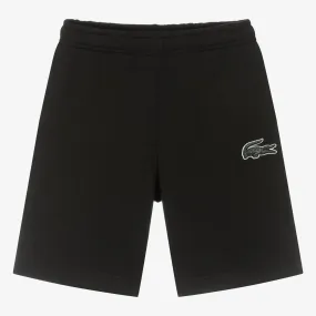 Teen Boys Black Cotton Jersey Shorts