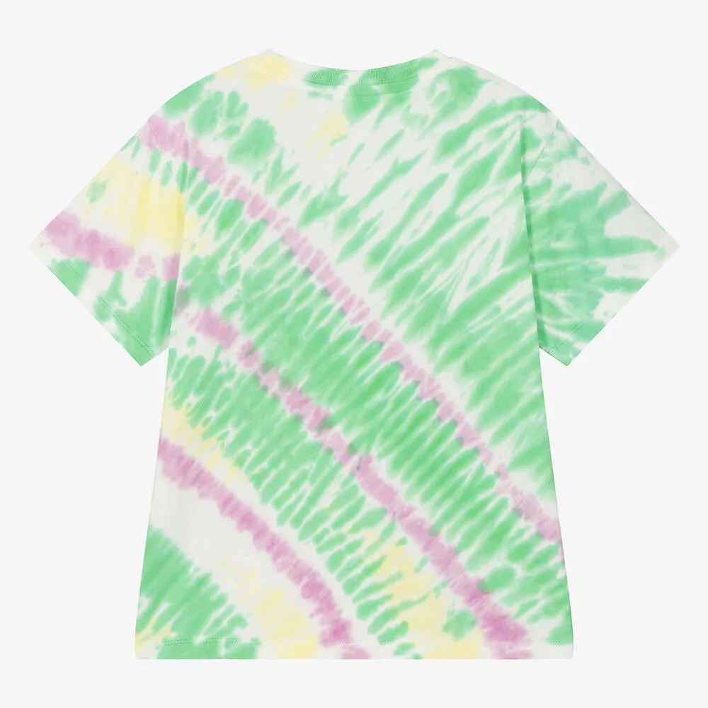 Teen Boys Green Organic Cotton Tie-Dye T-Shirt