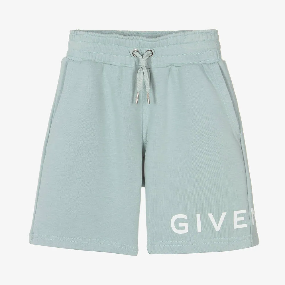 Teen Boys Sage Green Cotton Shorts