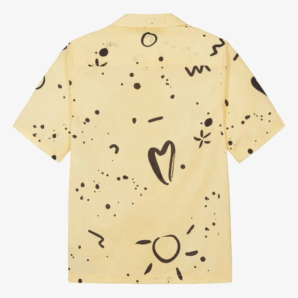 Teen Boys Yellow Cotton Shirt