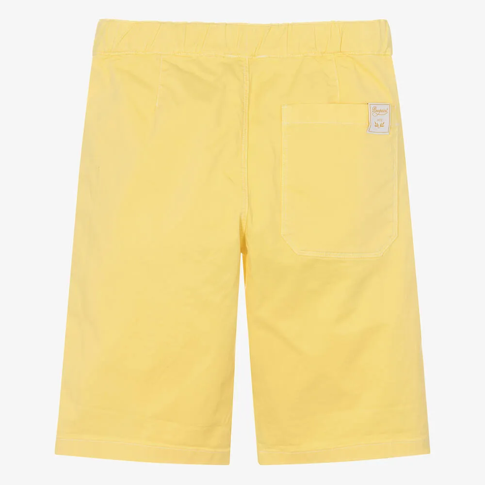 Teen Boys Yellow Cotton Shorts