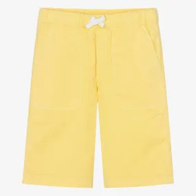 Teen Boys Yellow Cotton Shorts