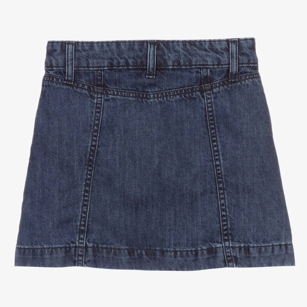 Teen Girls Blue Denim Skirt