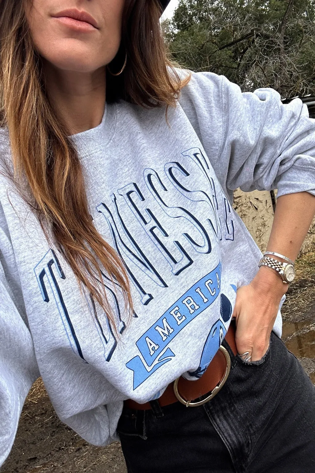 Tennessee Grey Crewneck Sweater