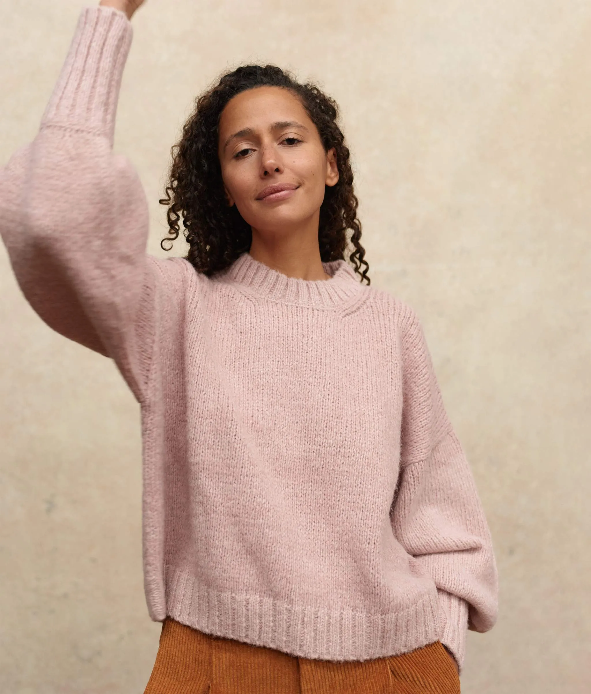 The Jane Sweater | Pale Rose