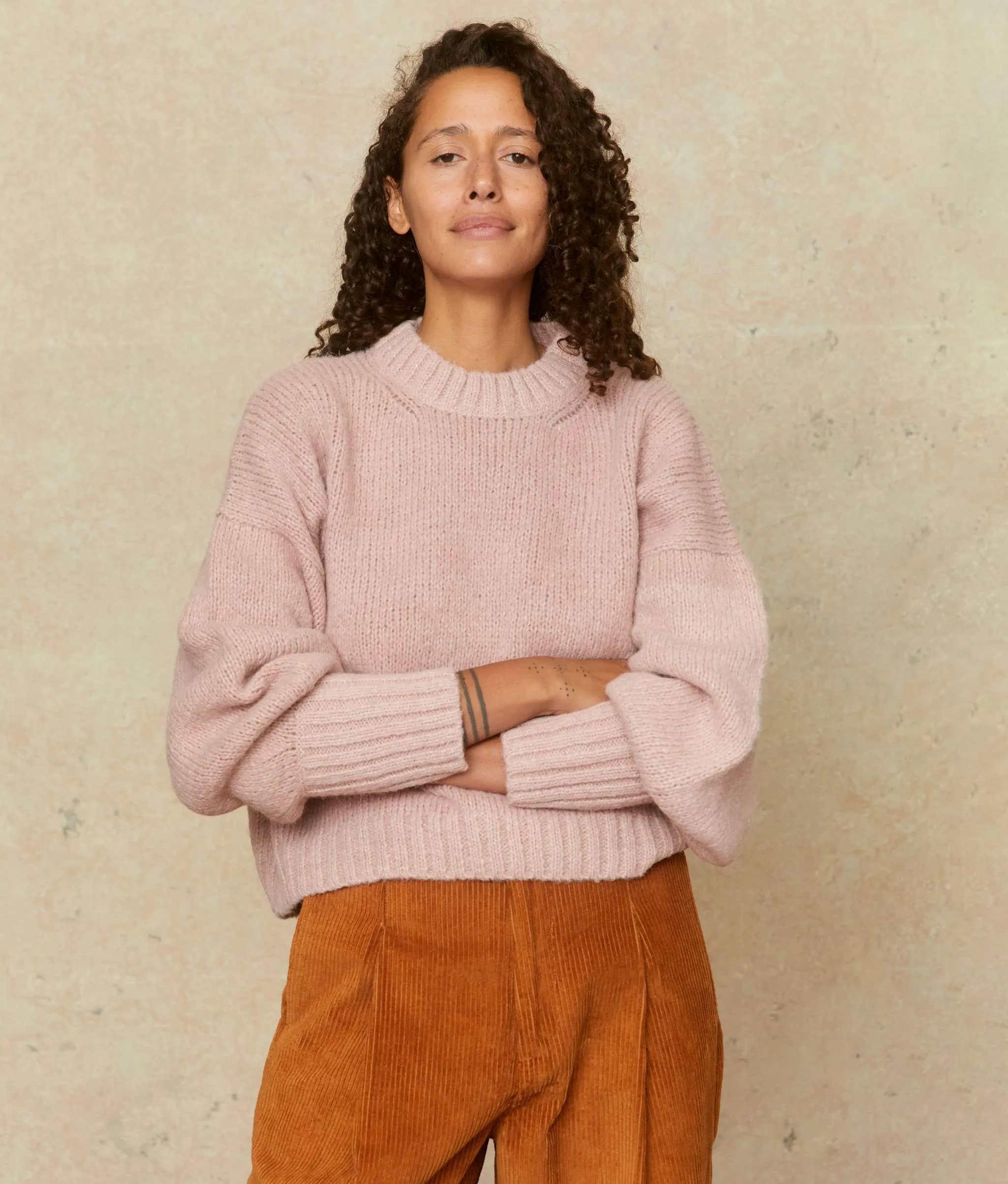 The Jane Sweater | Pale Rose