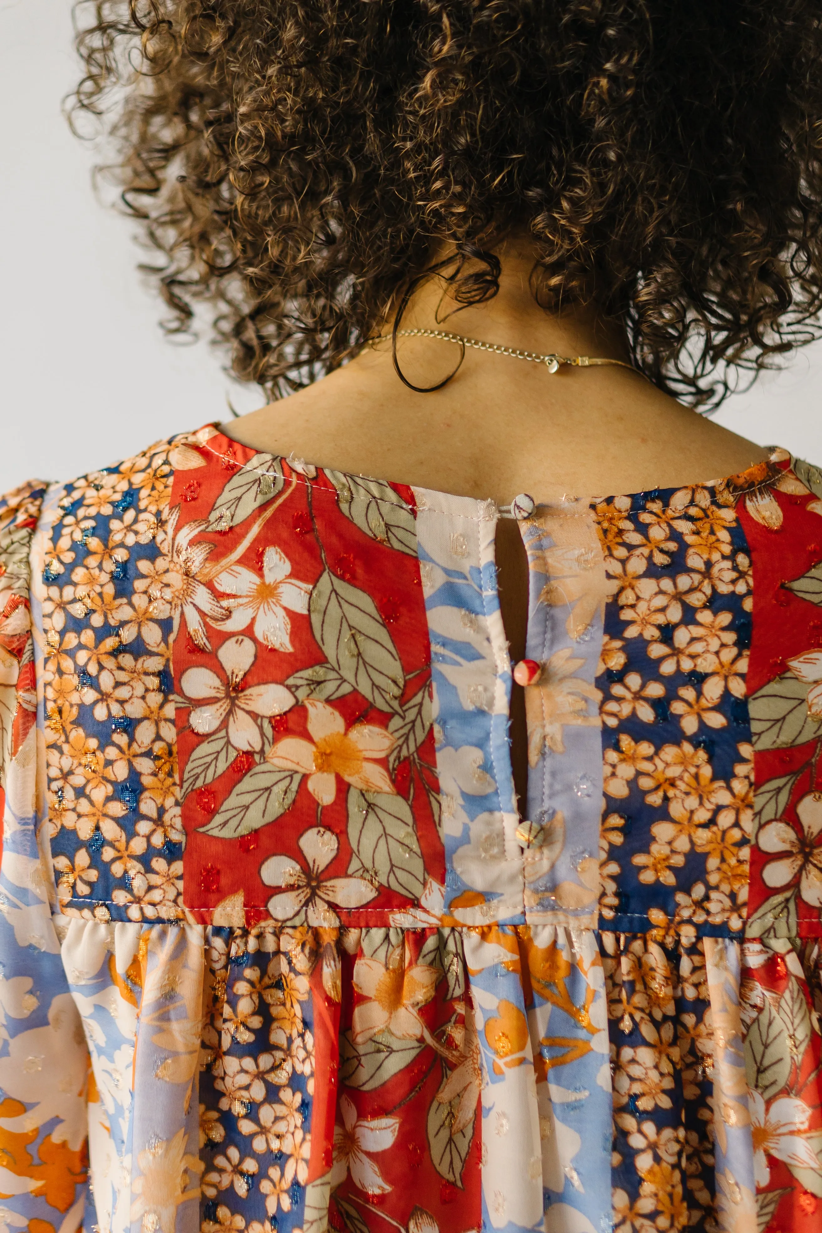 The Reginald Patterned Blouse in Cream