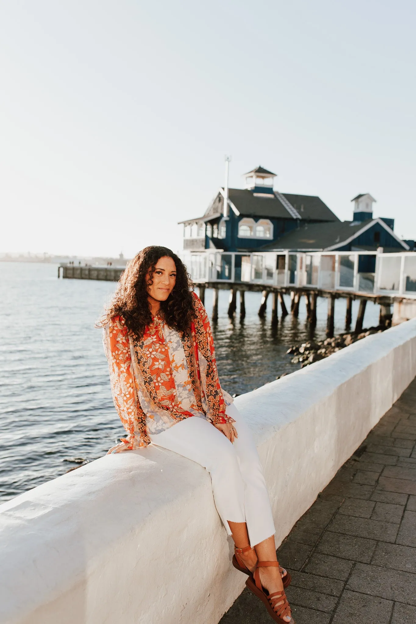 The Reginald Patterned Blouse in Cream