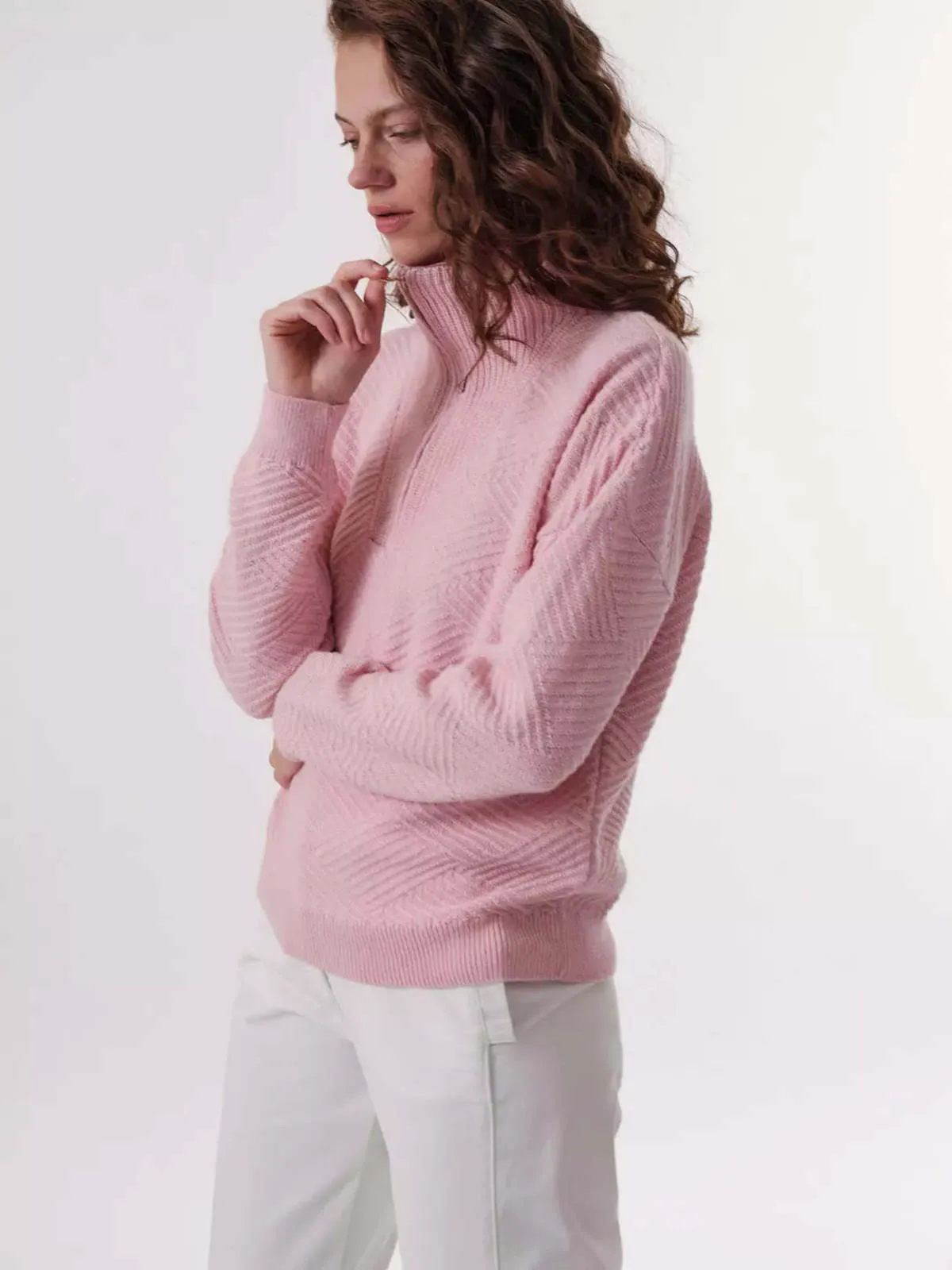 troyer sweater - rose melange