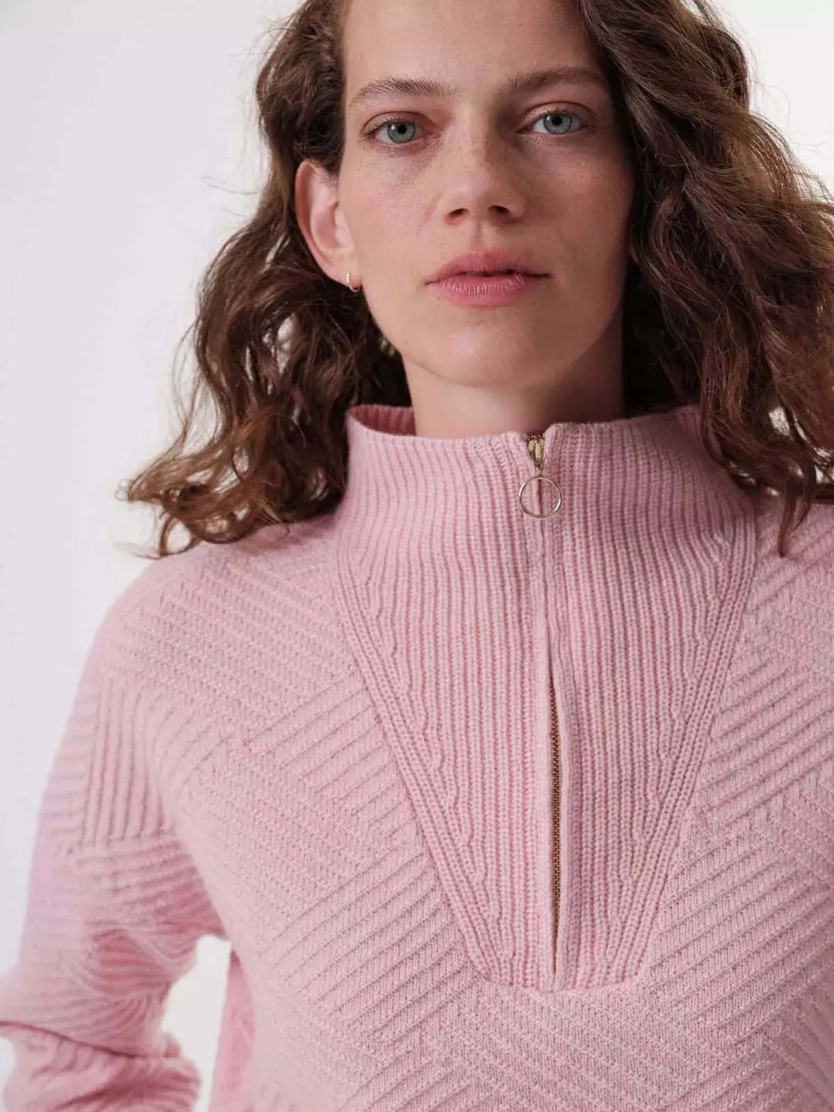 troyer sweater - rose melange