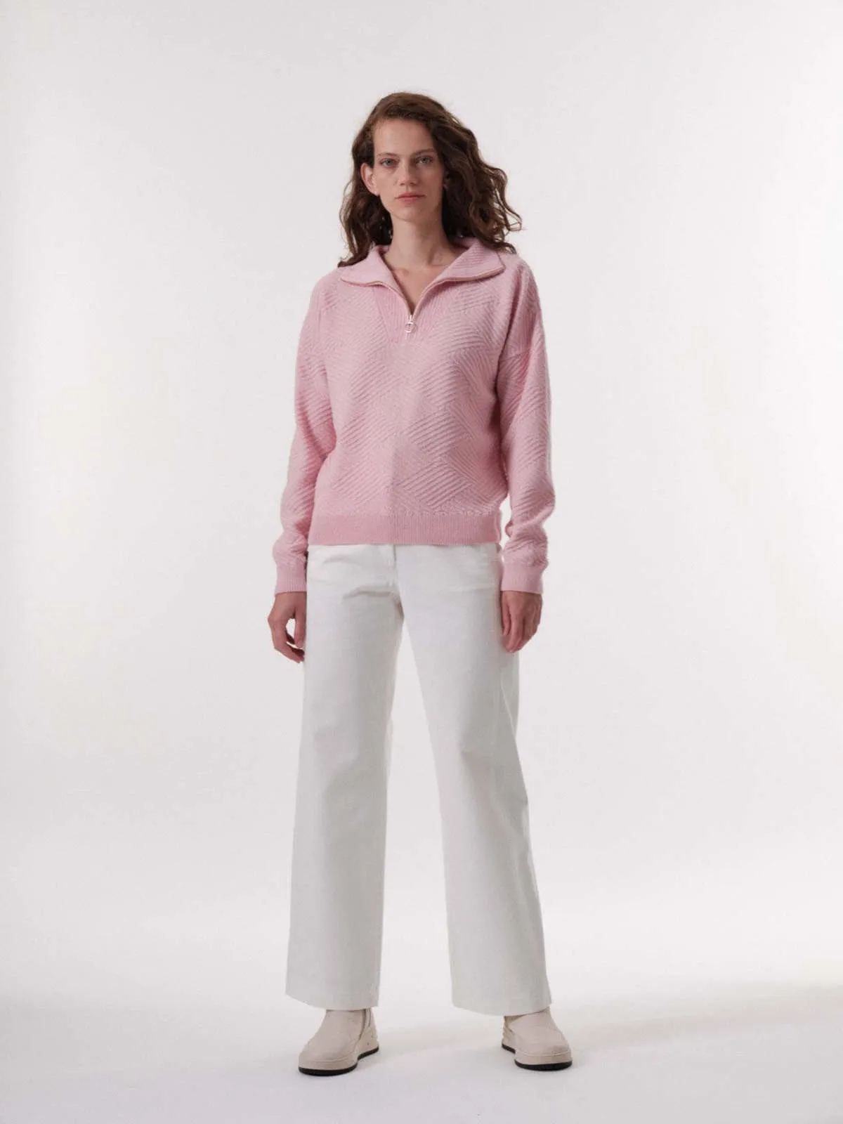 troyer sweater - rose melange