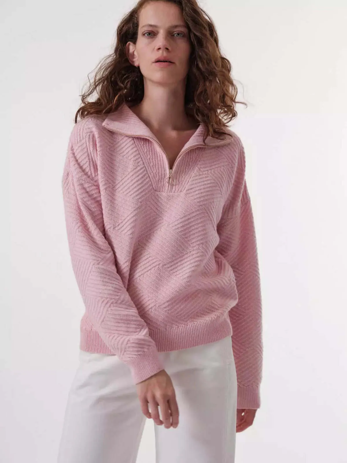 troyer sweater - rose melange