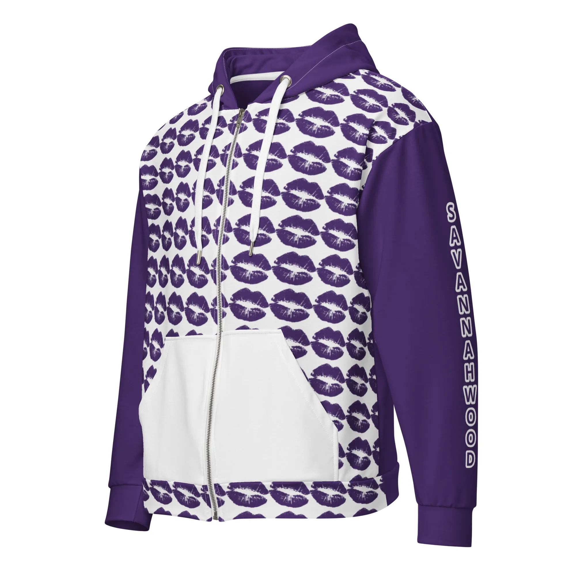 Unisex zip hoodie Purple Kisses