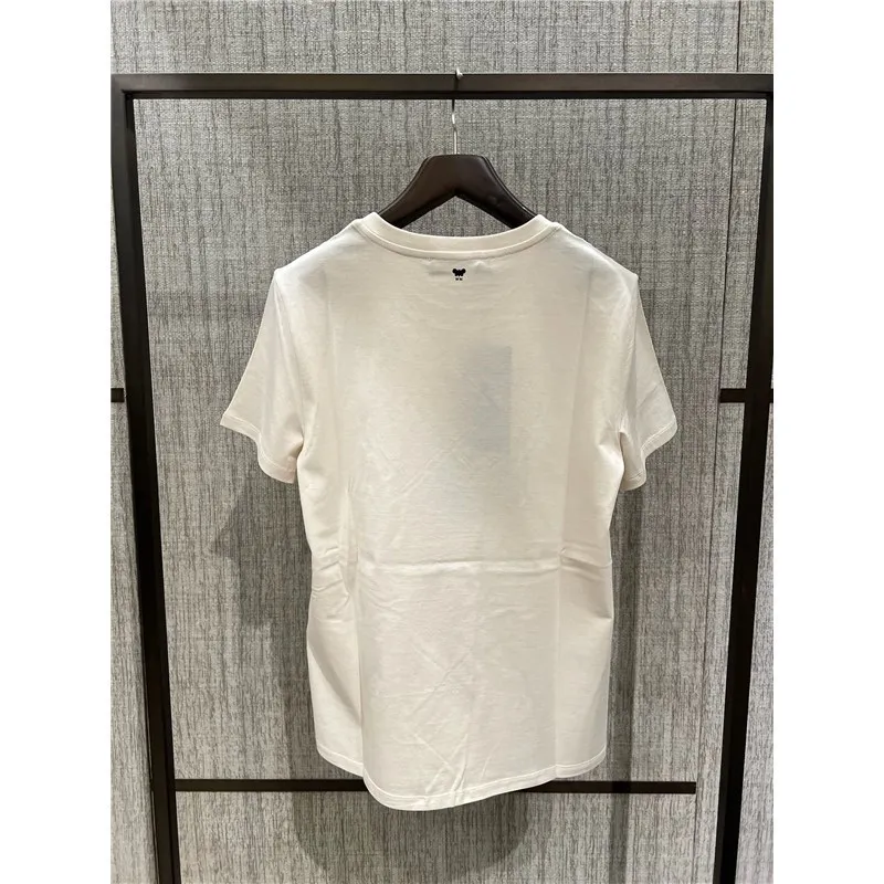 Weekend Max Mara  |Cotton Short Sleeves Elegant Style V-neck & Crew neck