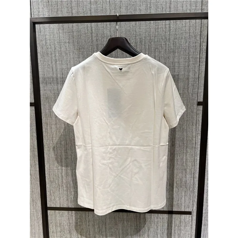 Weekend Max Mara  |Cotton Short Sleeves Elegant Style V-neck & Crew neck