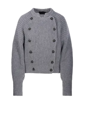 WOMAN ROBERTO COLLINA GREY WOOL SWEATER