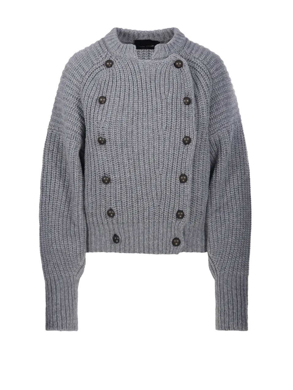 WOMAN ROBERTO COLLINA GREY WOOL SWEATER