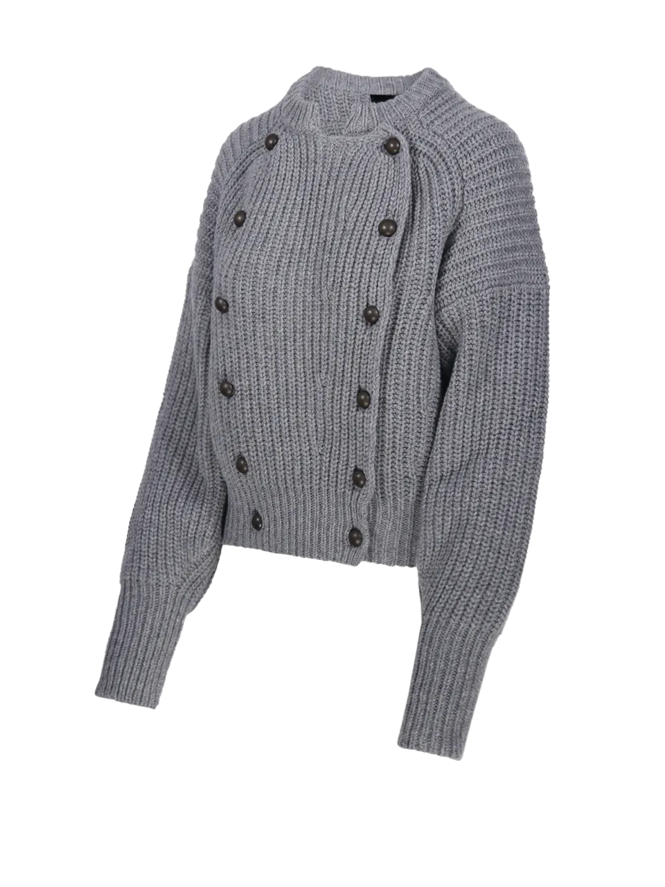 WOMAN ROBERTO COLLINA GREY WOOL SWEATER