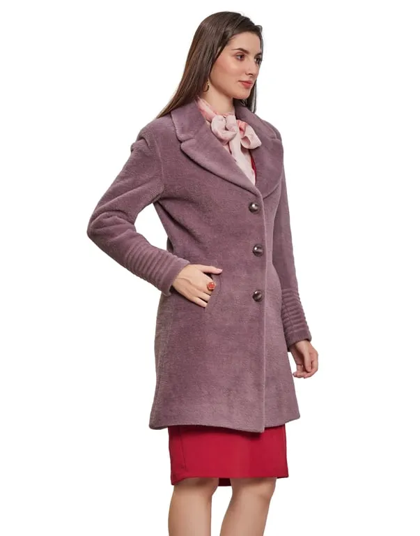 Women Coat Mauve Color