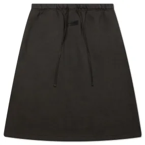 Women's Midlength Skirt - Off Black