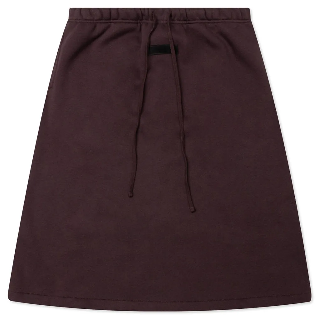 Women's Midlength Skirt - Plum