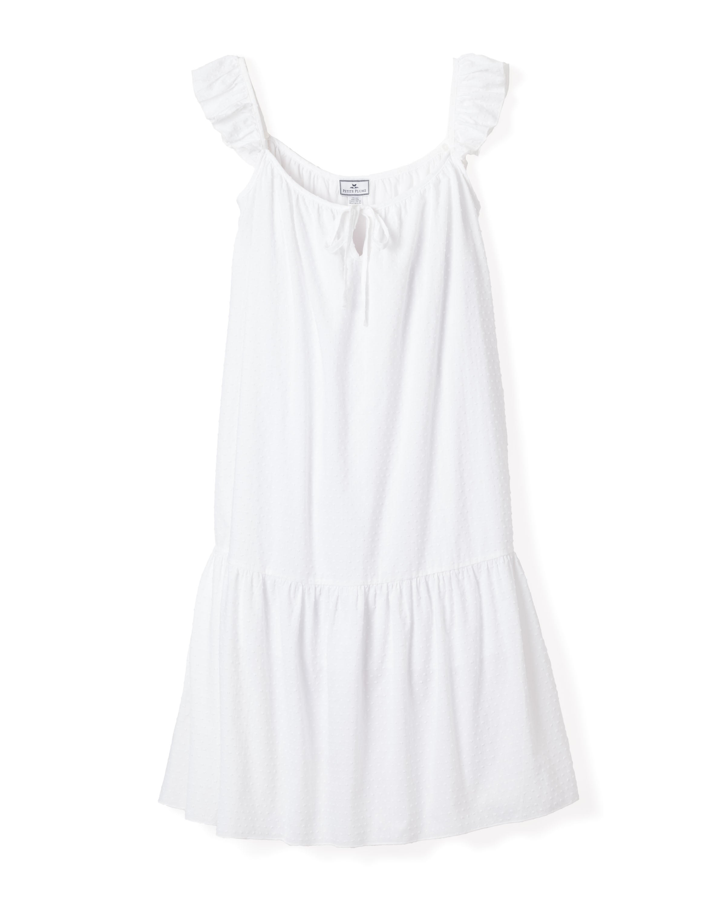 Women's Swiss Dots Celeste Nightgown in White