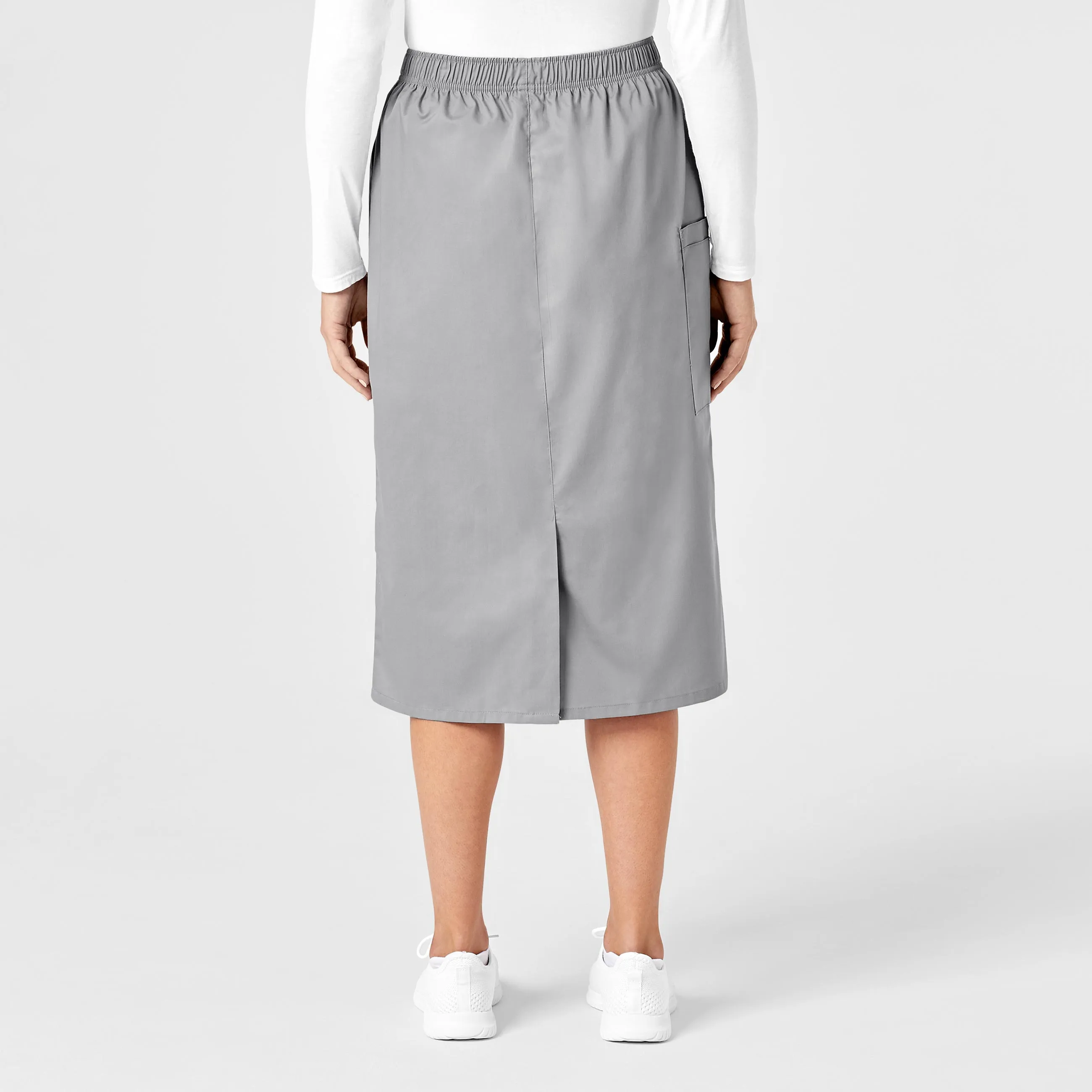 WonderWORK Women's Pull On Cargo Scrub Skirt - Grey