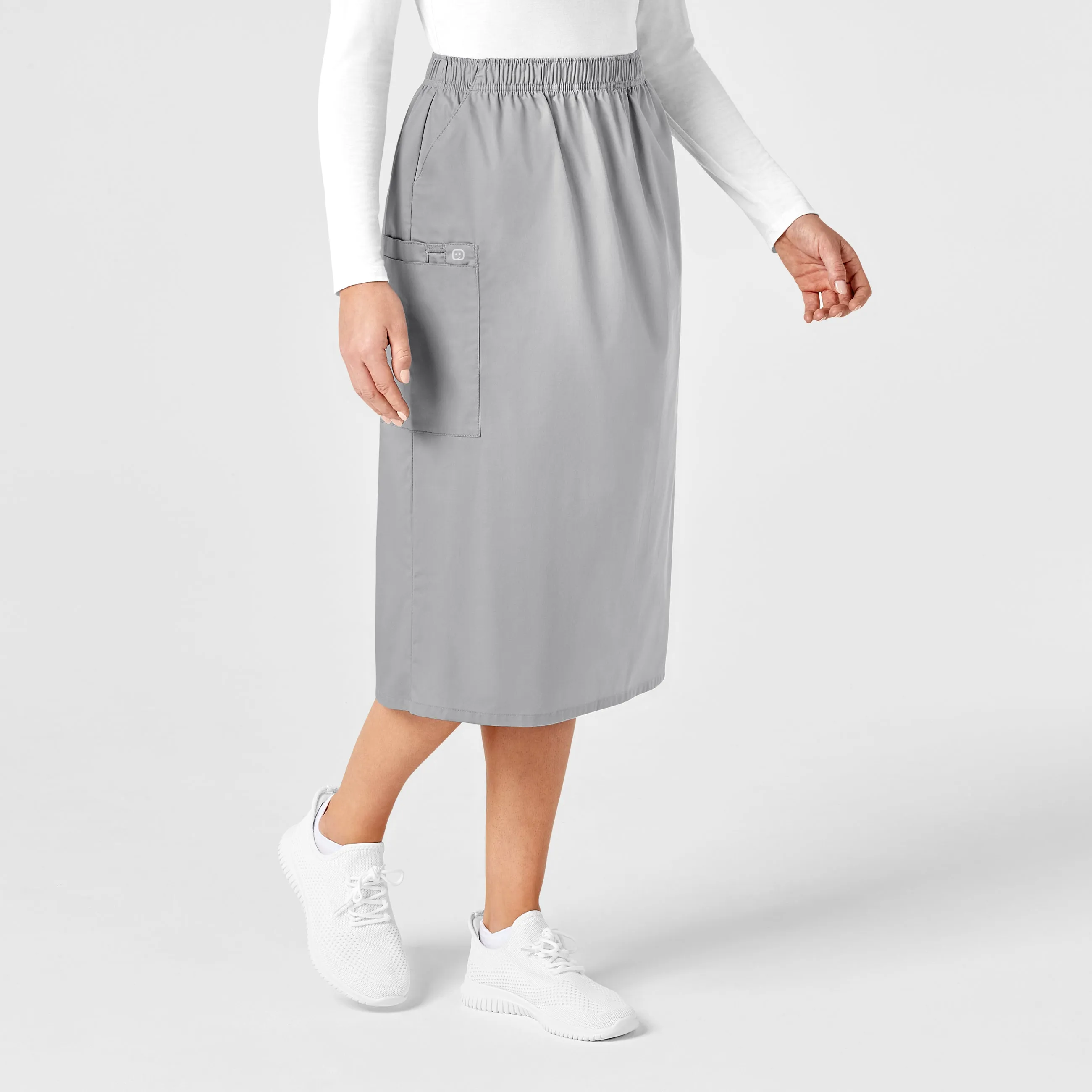 WonderWORK Women's Pull On Cargo Scrub Skirt - Grey